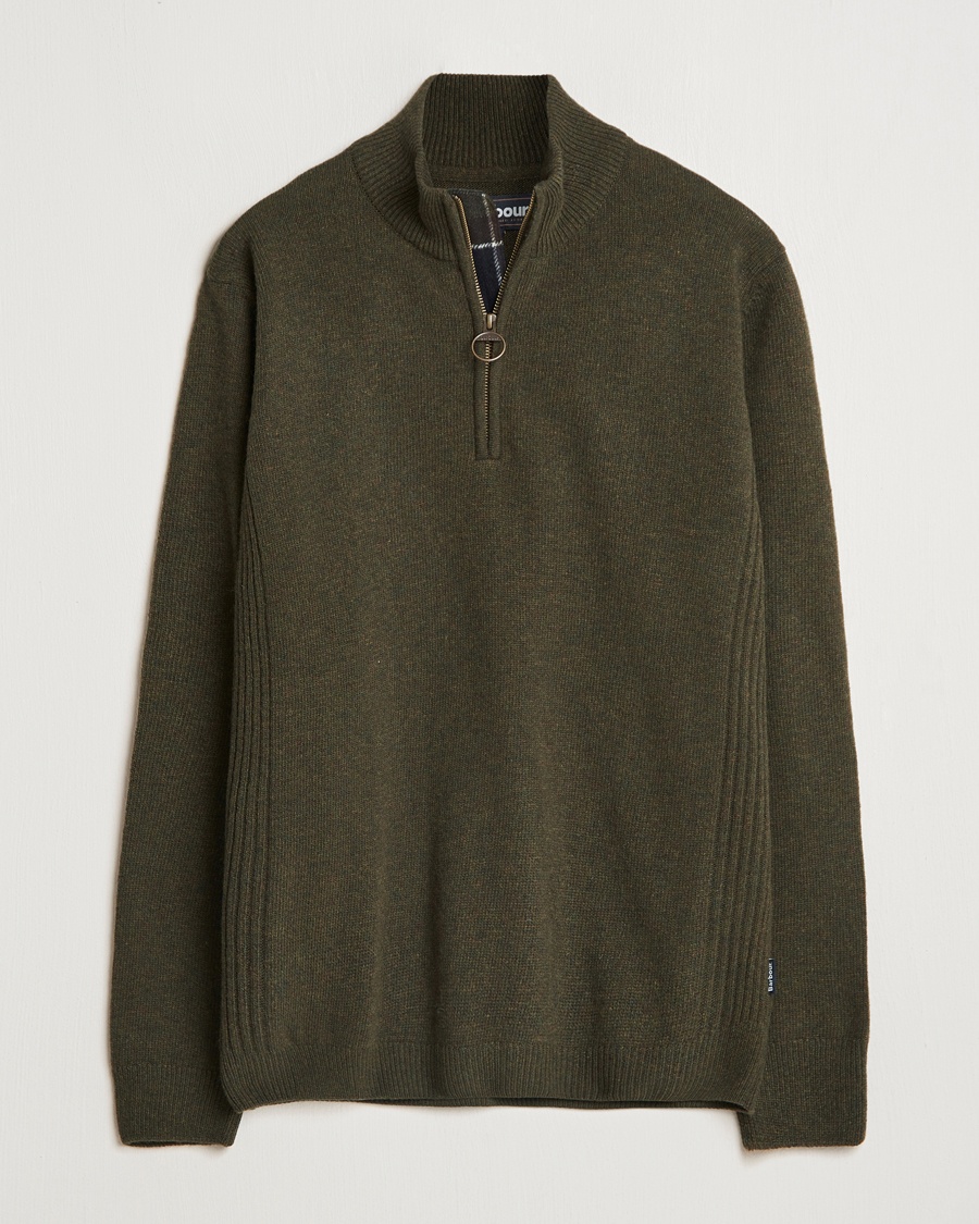 Barbour Lifestyle Holden Half Zip Olive Marl – Grå