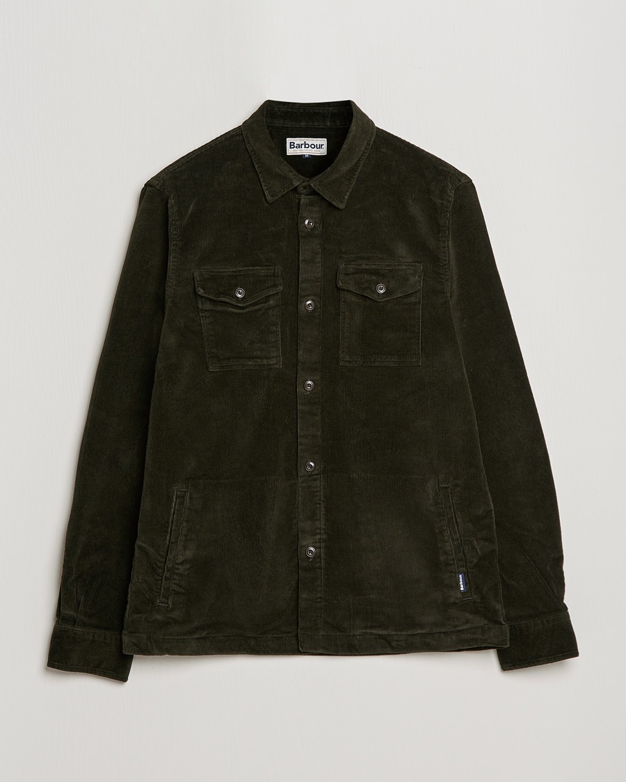 Barbour Lifestyle Corduroy Overshirt Olive – Grønn