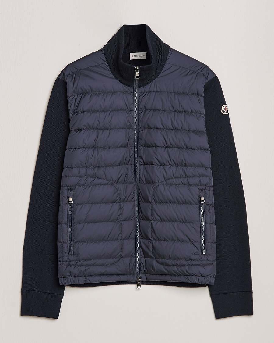 Herre | Moncler | Moncler Hybrid Zip Cardigan Navy