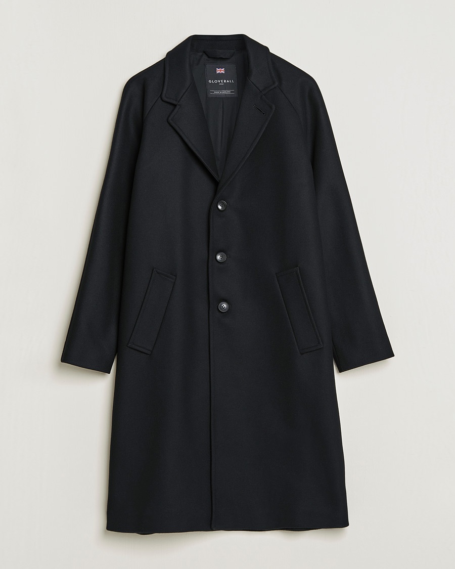Herre | Gloverall | Gloverall Chesterfield Wool/Cashmere Refined Coat Black