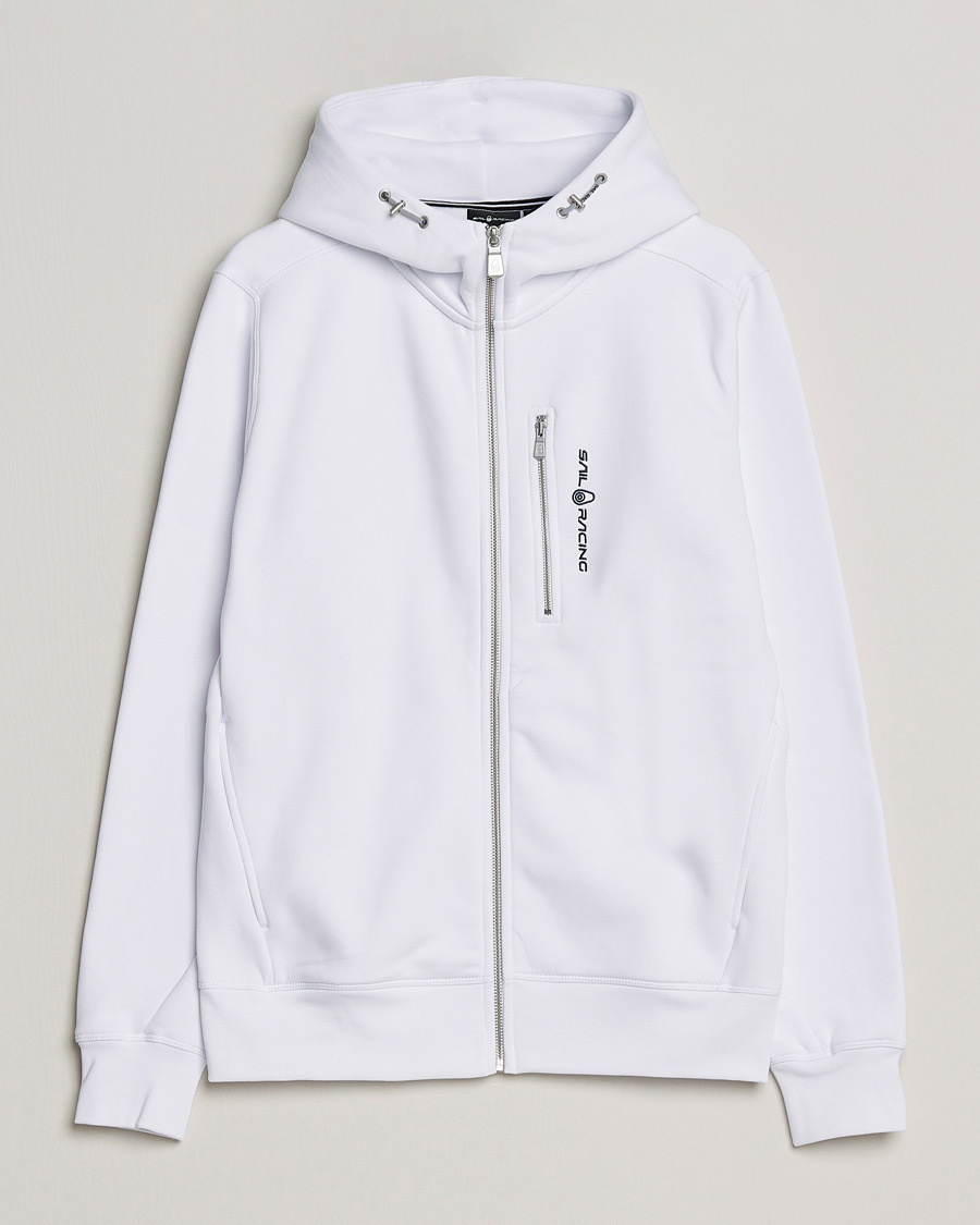Sail Racing Bowman Full Zip Hoodie White – Hvit