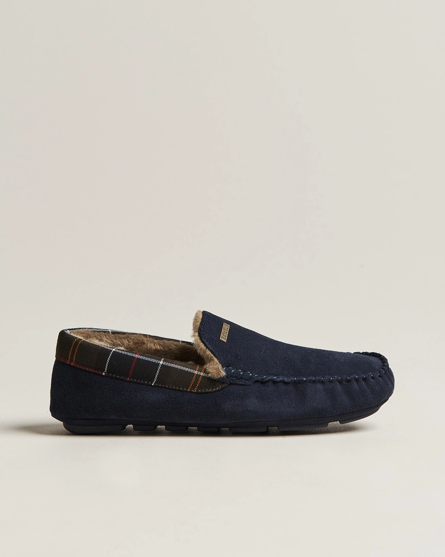 Herre | Barbour Lifestyle | Barbour Lifestyle Monty Indoor Car Shoe Navy Suede