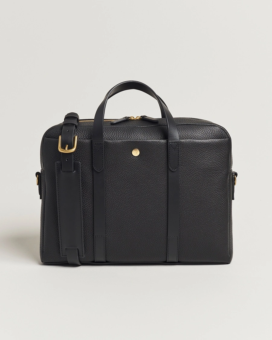 Herre | Mismo | Mismo Aspire Pebbled Leather Briefcase Black