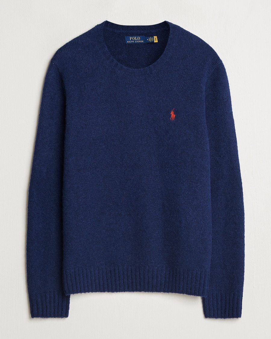 Herre | Polo Ralph Lauren | Polo Ralph Lauren Alpaca Crew Neck Sweater Bright Navy