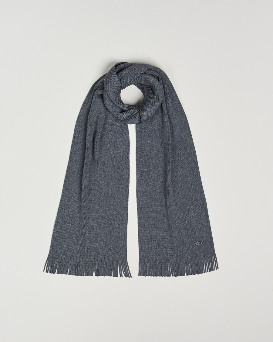Herre | BOSS BLACK | BOSS BLACK Albas Wool Scarf Medium Grey