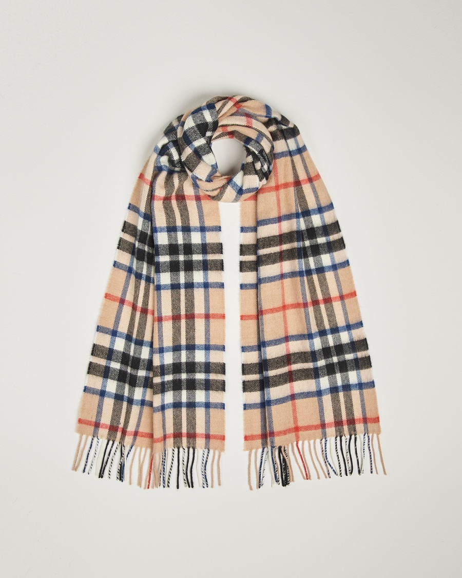 Herre | Gloverall | Gloverall Lambswool Scarf Camel Check