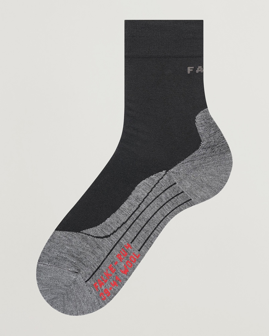 Herre | Falke Sport | Falke Sport RU4 Endurance Wool Running Socks Black Mix