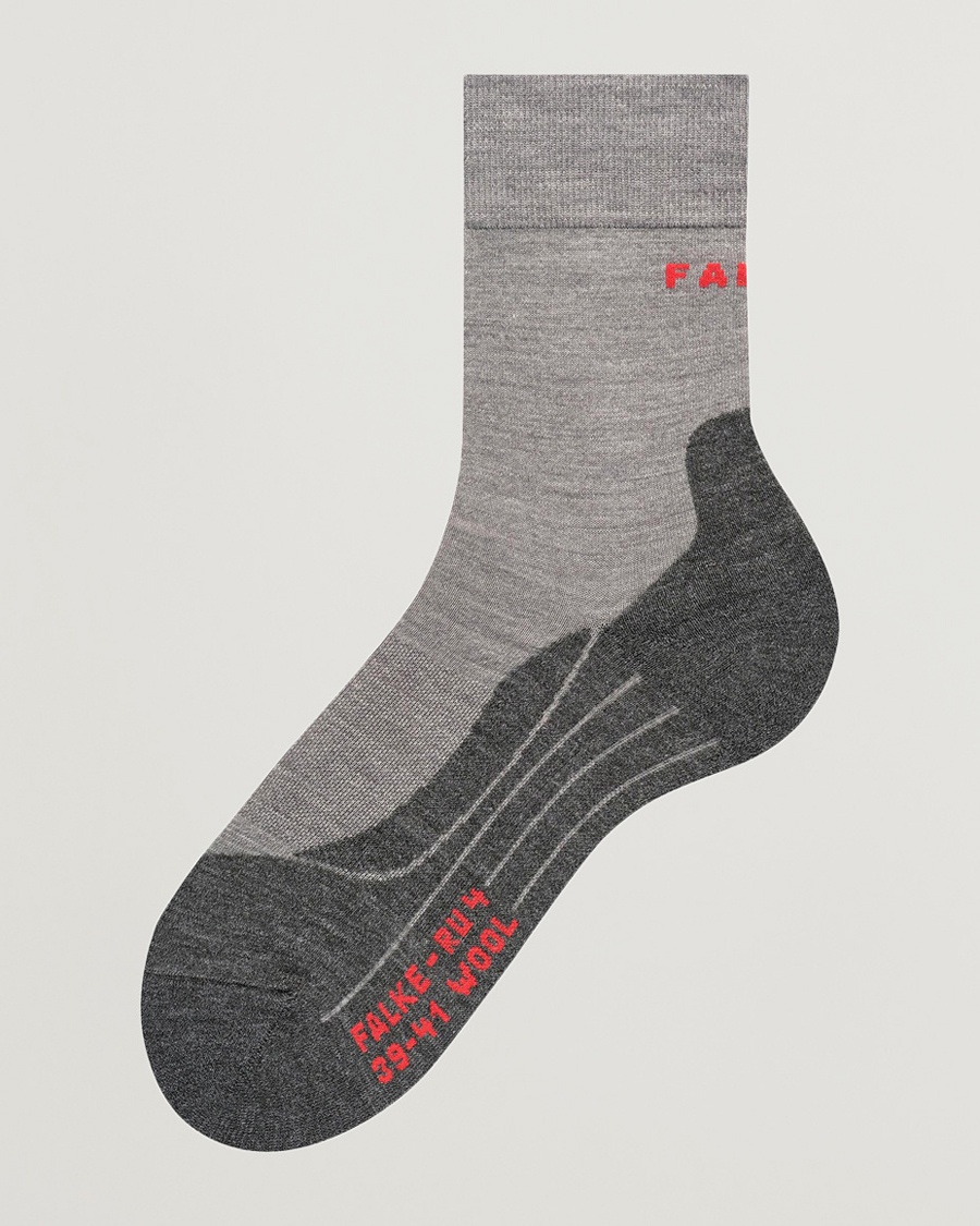 Herre | Falke Sport | Falke Sport RU4 Endurance Wool Running Socks Light Grey Mel