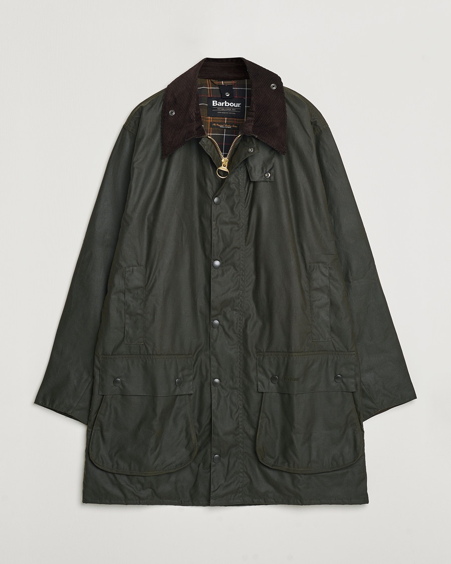Herre | Barbour Lifestyle | Barbour Lifestyle Border Wax Coat Archive Olive