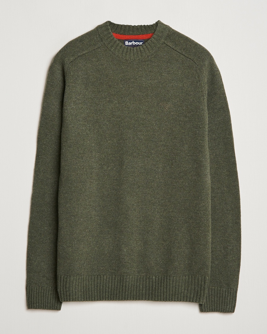 Herre | Barbour Lifestyle | Barbour Lifestyle Grangetown Lambswool Crewneck Olive