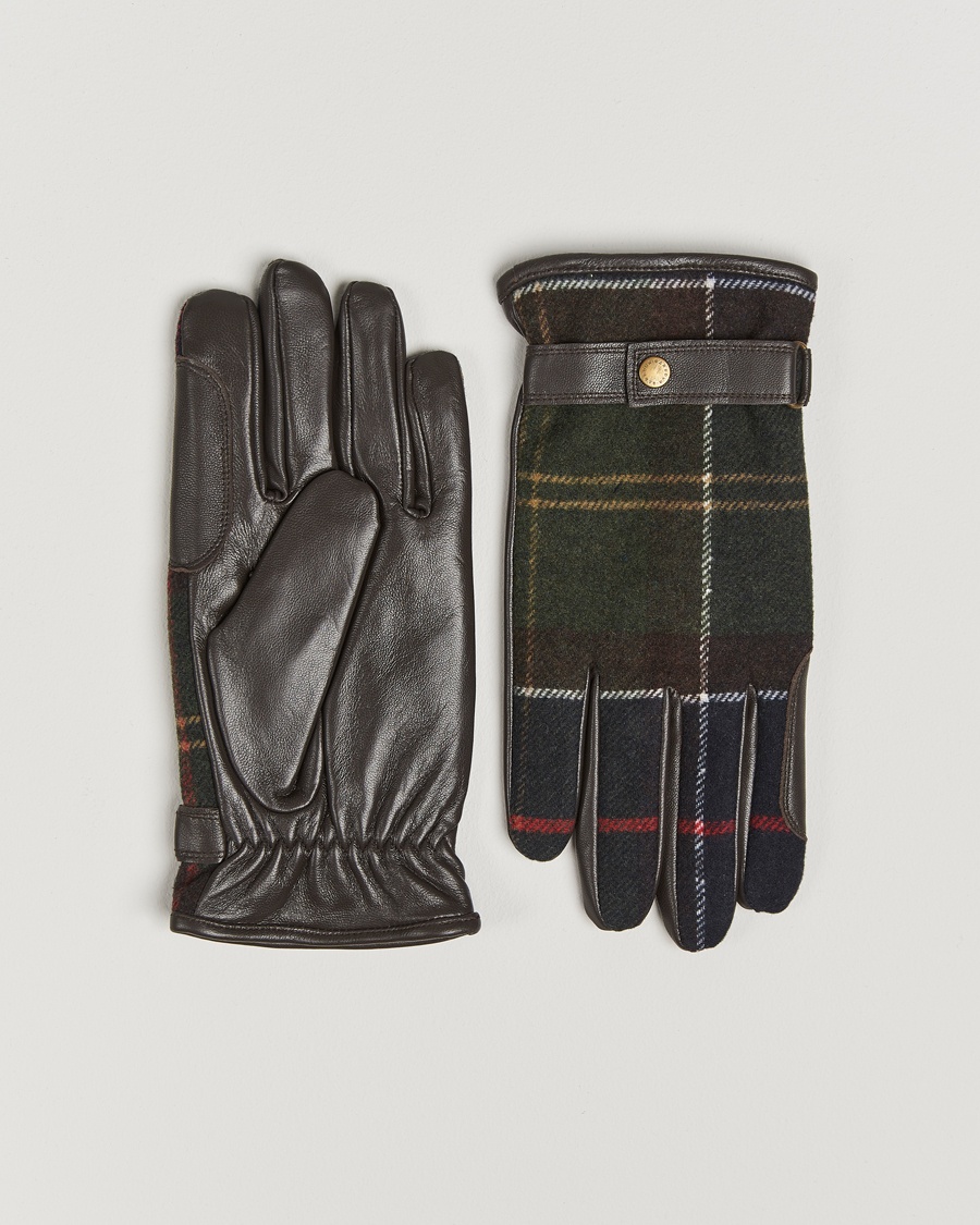 Herre | Barbour Lifestyle | Barbour Lifestyle Newbrough Tartan Leather Gloves Classic Tartan
