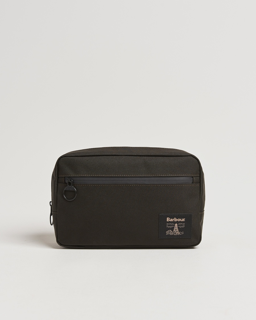 Herre | Barbour Lifestyle | Barbour Lifestyle Field Canvas Washbag Olive/Black