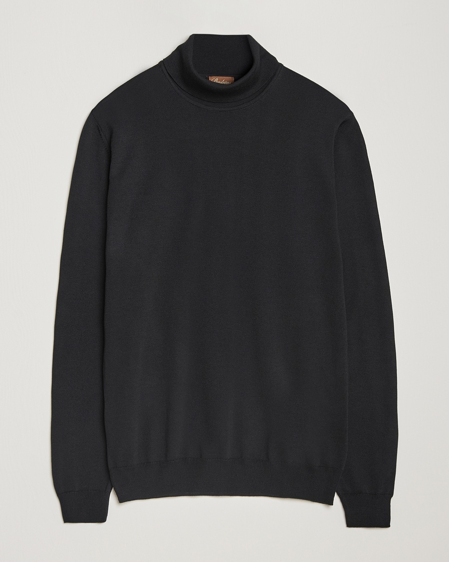 Herre | Stenströms | Stenströms Merino Rollneck Black