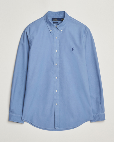 Herre | Polo Ralph Lauren | Polo Ralph Lauren Custom Fit Oxford Shirt Bastille Blue