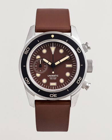 Herre | UNIMATIC | UNIMATIC U3 Heritage Chronograph Diver Dark Brown