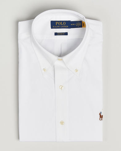 Herre | Polo Ralph Lauren | Polo Ralph Lauren Custom Fit Oxford Dress Shirt White