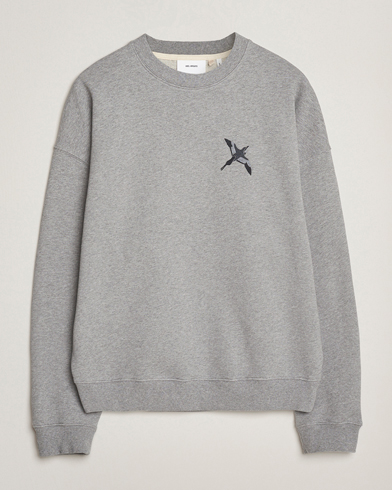 Herre | Axel Arigato | Axel Arigato Micro Bee Bird Sweatshirt Grey Melange