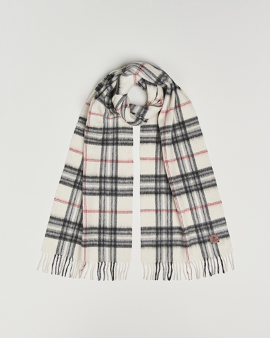 Herre | Amanda Christensen | Amanda Christensen Merino Wool Check Scarf Cream