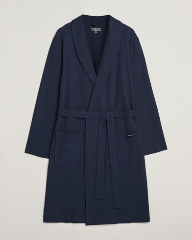 Herre | Bread & Boxers | Bread & Boxers Waffle Robe Navy Blue