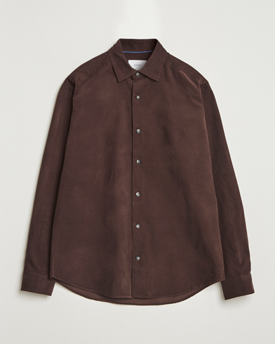 Eton Casual Fit Corduroy Shirt Dark Brown – Brun
