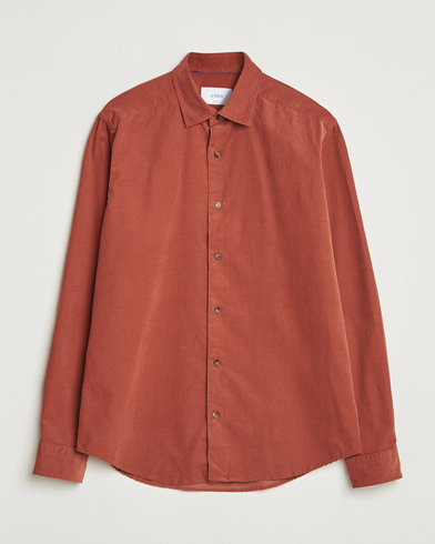 Eton Casual Fit Corduroy Shirt Rust Red – Rød