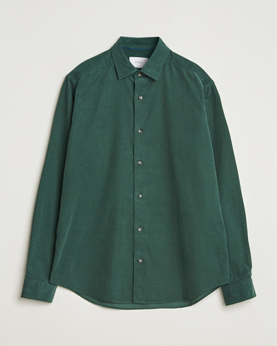 Eton Casual Fit Corduroy Shirt Dark Green – Grønn