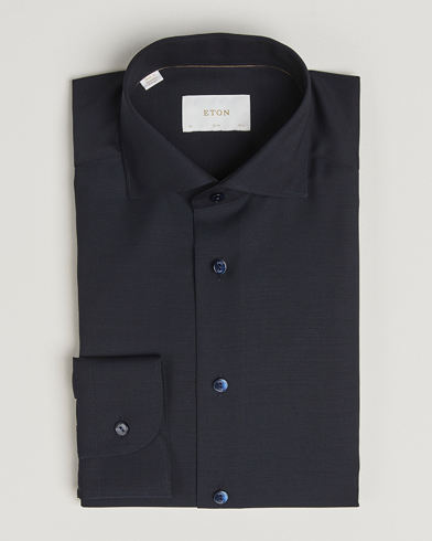 Eton Slim Fit Merino Shirt Navy – Blå