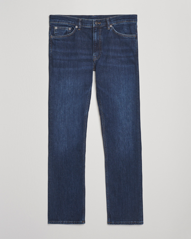 Herre | GANT | GANT Regular Fit Jeans Dark Blue Worn In