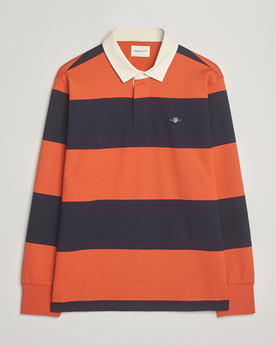 Herre | GANT | GANT Striped Heavy Rugger Evening Blue
