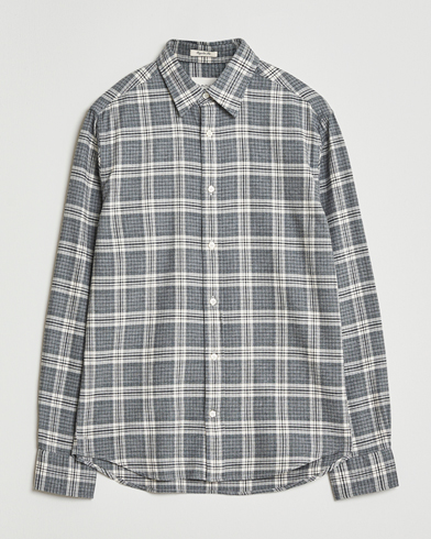 Herre | GANT | GANT Regular Fit Checked Flannel Shirt Dark Grey Melange