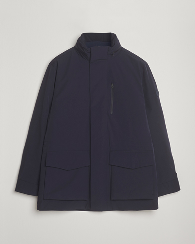 Herre | GANT | GANT Double Mid Length Field Jacket Evening Blue