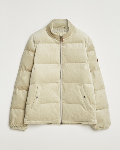 Herre | GANT | GANT Corduroy Down Puffer Jacker Greige