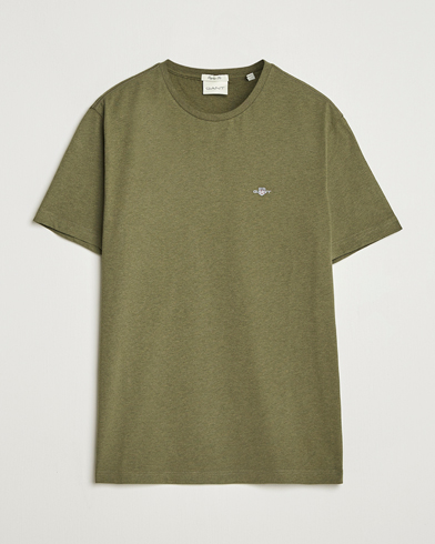 Herre | GANT | GANT The Original T-Shirt Khaki Green Melange
