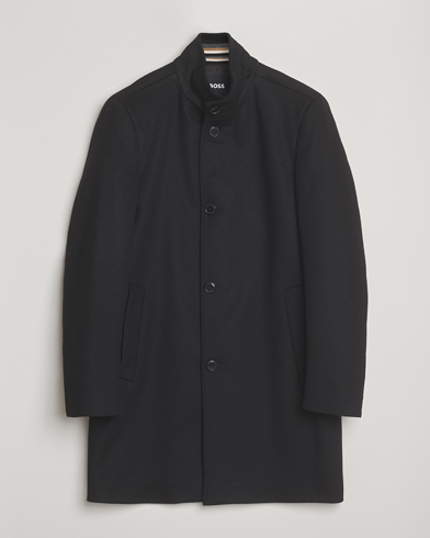 Herre | BOSS BLACK | BOSS BLACK Hyde Stand Up Collar Coat Black