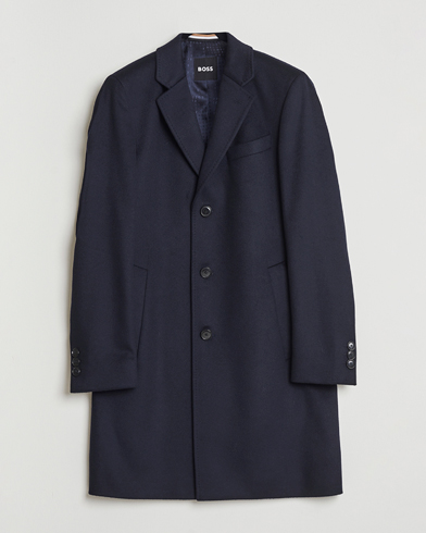 Herre | BOSS BLACK | BOSS BLACK Hyde Wool Coat Dark Blue