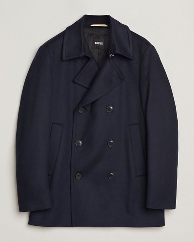 Herre | BOSS BLACK | BOSS BLACK Hyde Wool Peacoat Dark Blue