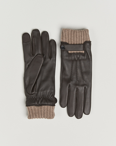 Herre | BOSS BLACK | BOSS BLACK Hyden Leather Glove Dark Brown