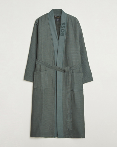 Herre | BOSS BLACK | BOSS BLACK Waffle Kimono Open Green