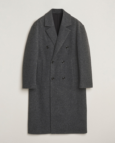 Herre | J.Lindeberg | J.Lindeberg Willy Bonded Wool Coat Dark Grey Melange