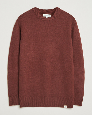 Herre | Merz b. Schwanen | Merz b. Schwanen Merino/Cashmere Knitted Sweater Dark Brown