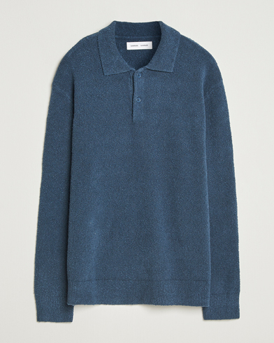 Herre | Samsøe Samsøe | Samsøe Samsøe Nino Knitted Polo Midnight Navy