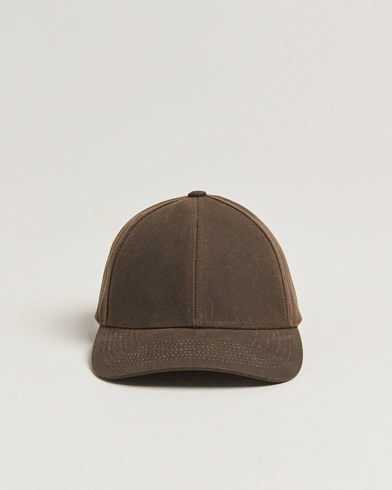 Herre | Varsity Headwear | Varsity Headwear Oilskin Baseball Cap Chestnut Brown