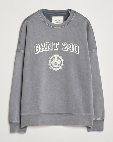 Herre | GANT 240 Mulberry Street | GANT 240 Mulberry Street Vintage Graphic Crew Neck Sweatshirts Steel Grey