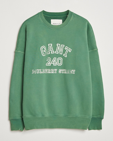 Herre | GANT 240 Mulberry Street | GANT 240 Mulberry Street Vintage Graphic Crew Neck Sweatshirts Forest Green