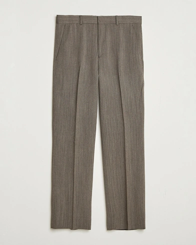 Herre | GANT 240 Mulberry Street | GANT 240 Mulberry Street Herringbone Suit Pants Deep Brown