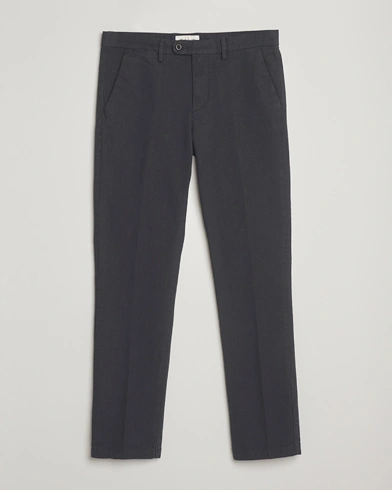 Herre | GANT | GANT Slim Fit Cotton Herringbone Trousers Antracite