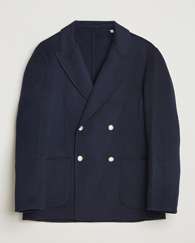 Herre | GANT | GANT Wool Double Breasted Club Blazer Evening Blue