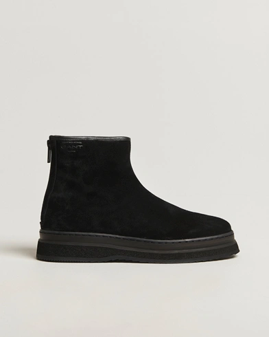 Herre | GANT | GANT Blistown Shearling Suede Curling Boot Black