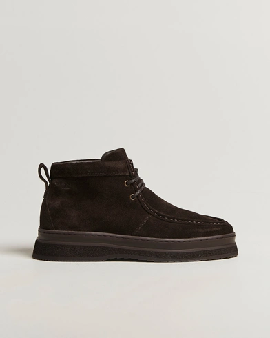 Herre | GANT | GANT Blistown Suede Moc Toe Boot Espresso Brown