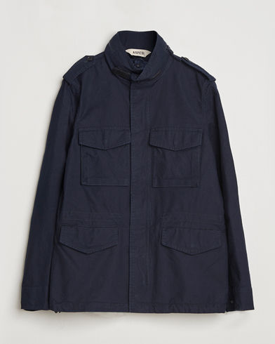 Aspesi Lined Cotton Field Jacket Navy – Blå